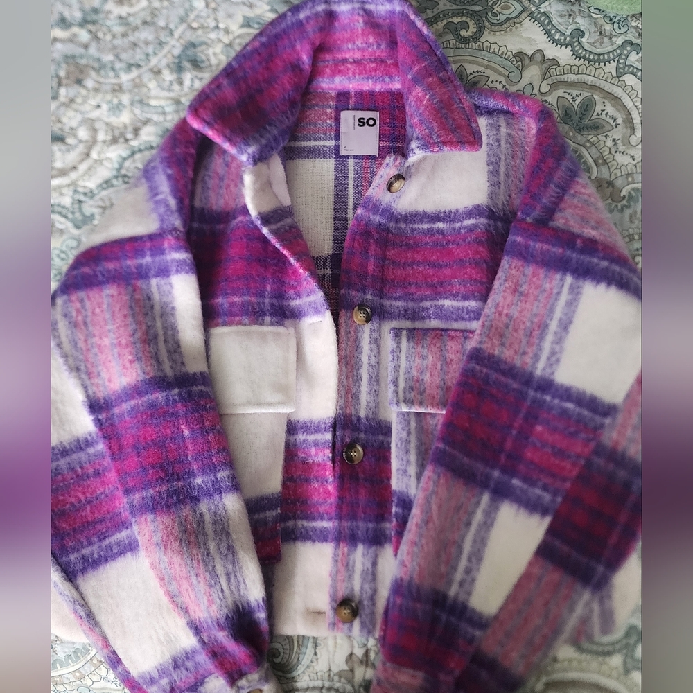 SO Jacket purple and pink.